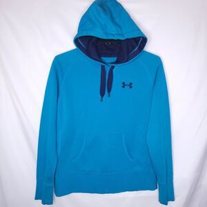 Under Armour Storm Hoodie Mens Large Blue Fleece Loose Fit